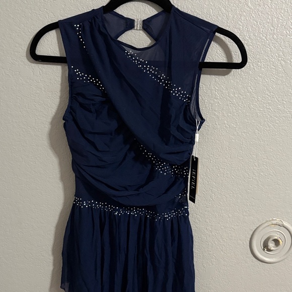 Amazon Other - Navy Blue Sleeveless Dress with Rhinestone Accents